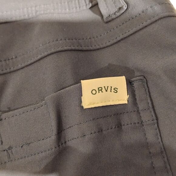 Orvis pants mens 34x32 blue fleece lined hiking straight leg nylon stretch - Picture 3 of 9